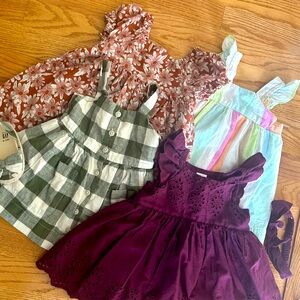 Four (4) Baby Gap Dresses w/ Bloomers, Sandals & Headband 6-12 Month Bundle Set